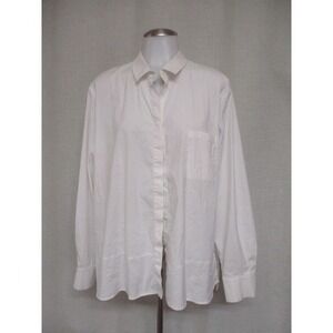 MARINA RINALDI L/S  Stretch Classic Blouse shirt XL Minimalist Untuck Capsule